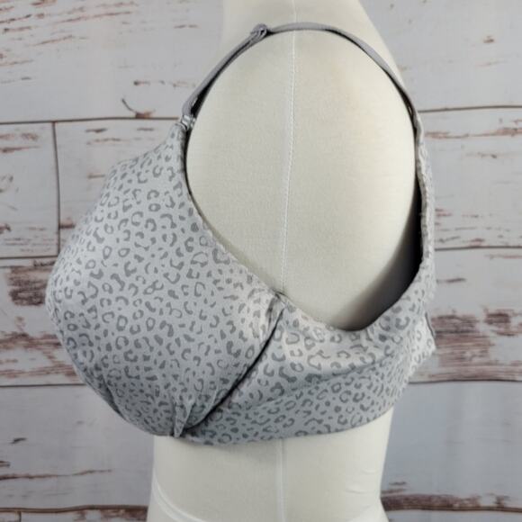 Cacique Lightly Lined Balconette Bra Grey  Animal Print 42DDD 42F - Picture 2 of 7